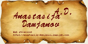 Anastasija Damjanov vizit kartica